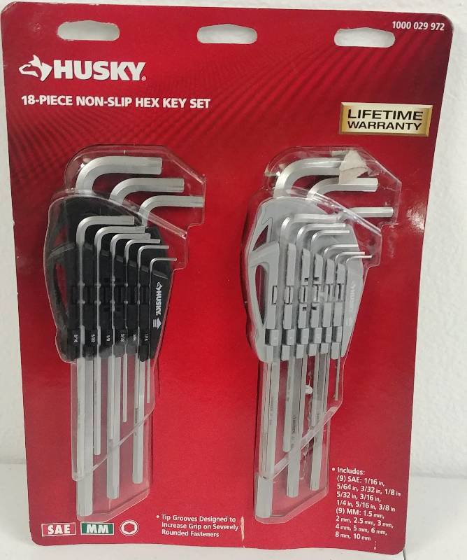lot 44 image: Husky 18pc Non-Slip Hex Key Set