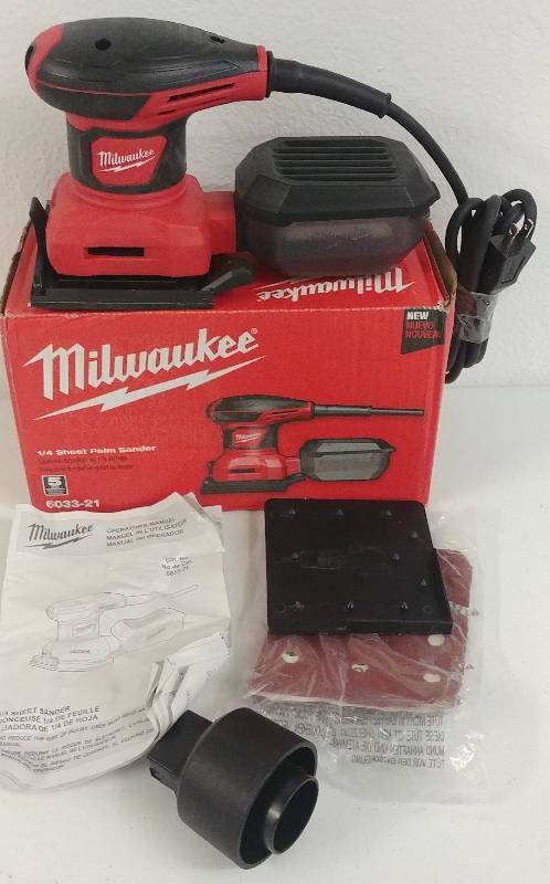 lot 66 image: Milwaukee 14 Sheet Palm Sander