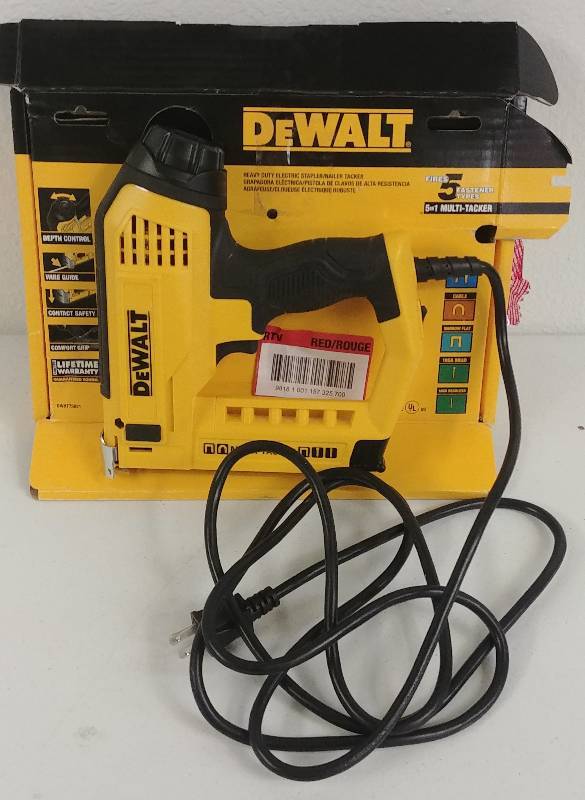 lot 80 image: DeWalt Heavy Duty Elec. Stapler Nailer Tacker