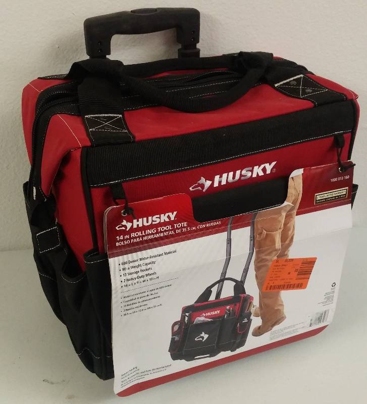 lot 91 image: Husky 14 Rolling Tool Tote