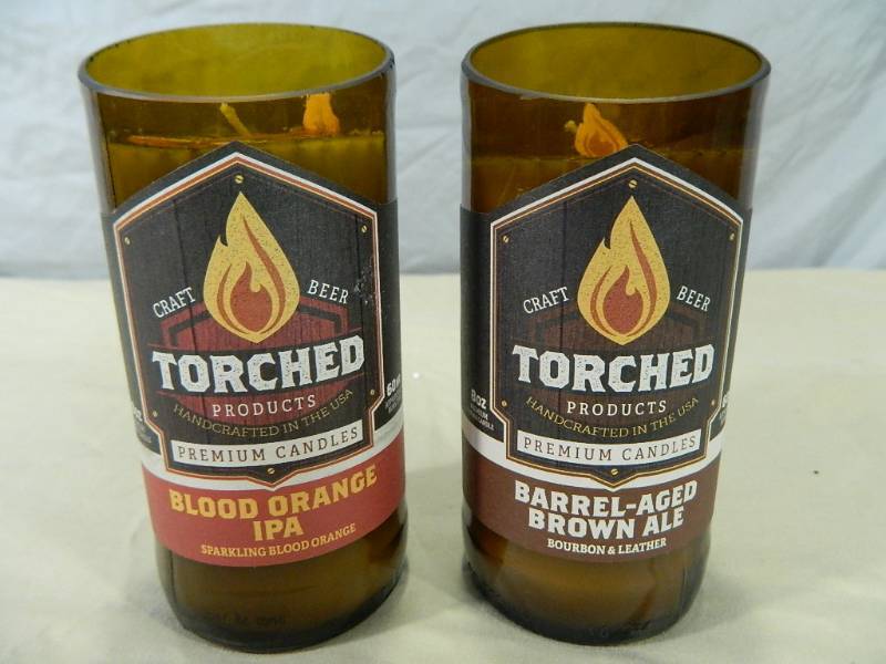 lot 18 image: 2 New Torches Craft Beer Candles