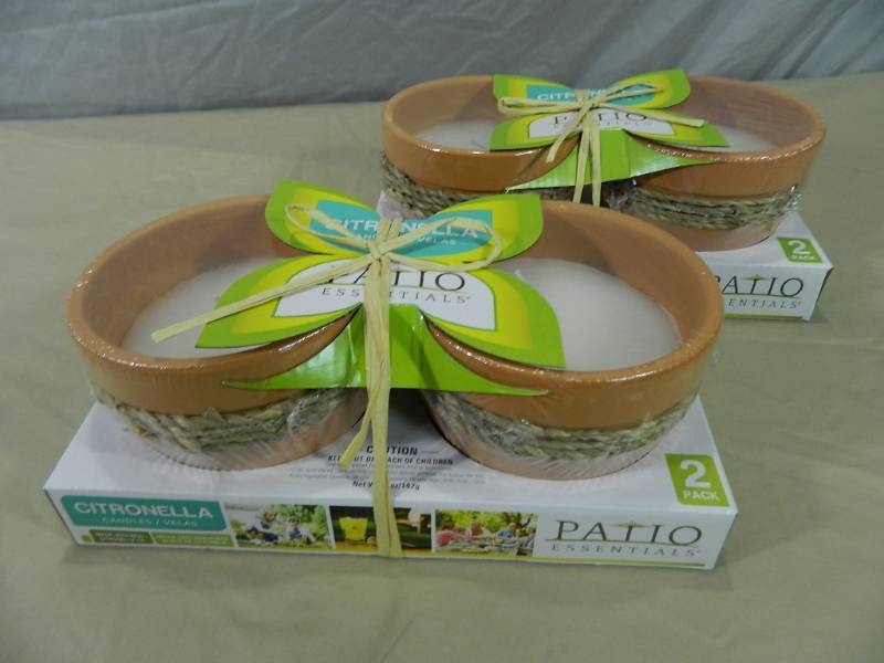 lot 19 image: 4 New Patio Essentials Citronella Candles