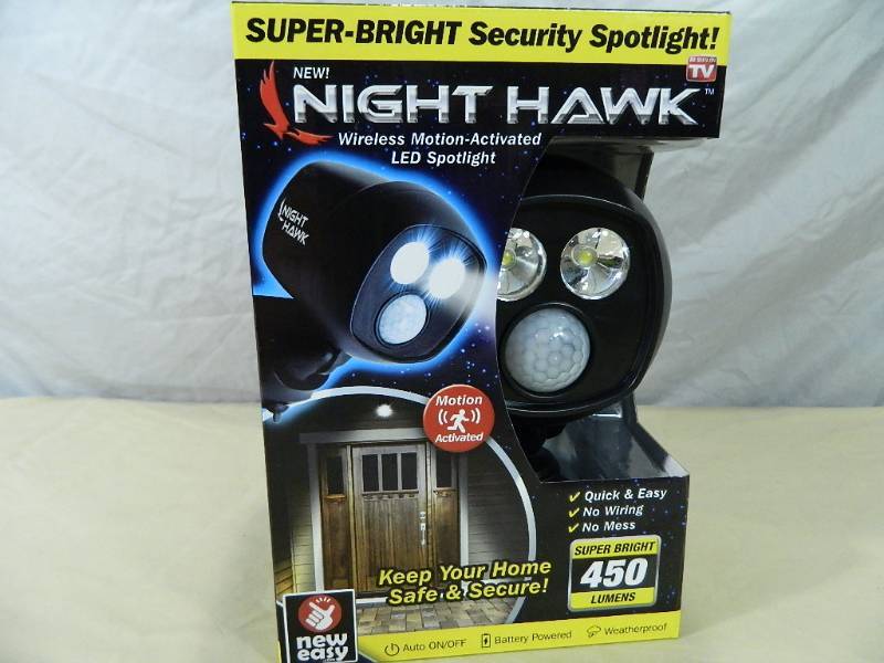 lot 26 image: New Night Hawk Wireless Motion Activated LED Spotlight