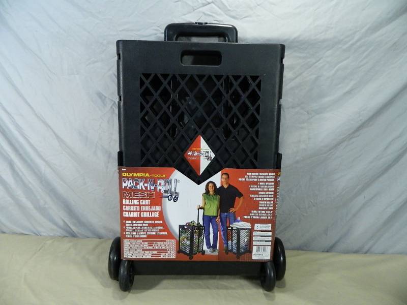 lot 44 image: New Olympia Pack-N-Roll Mesh Rolling Cart
