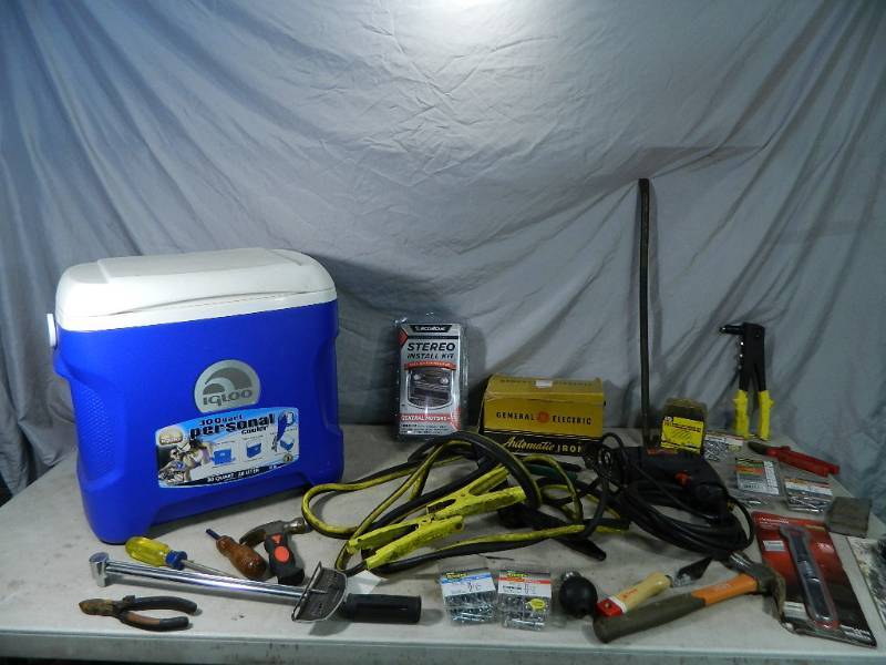 lot 75 image: Igloo Cooler, Tools, More