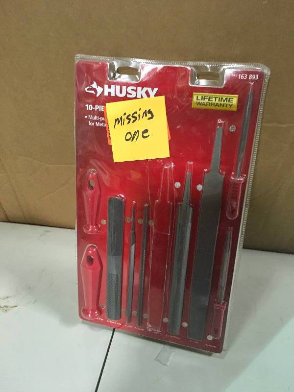 lot 15 image: Husky Multi Purpose File set - 9 only not used