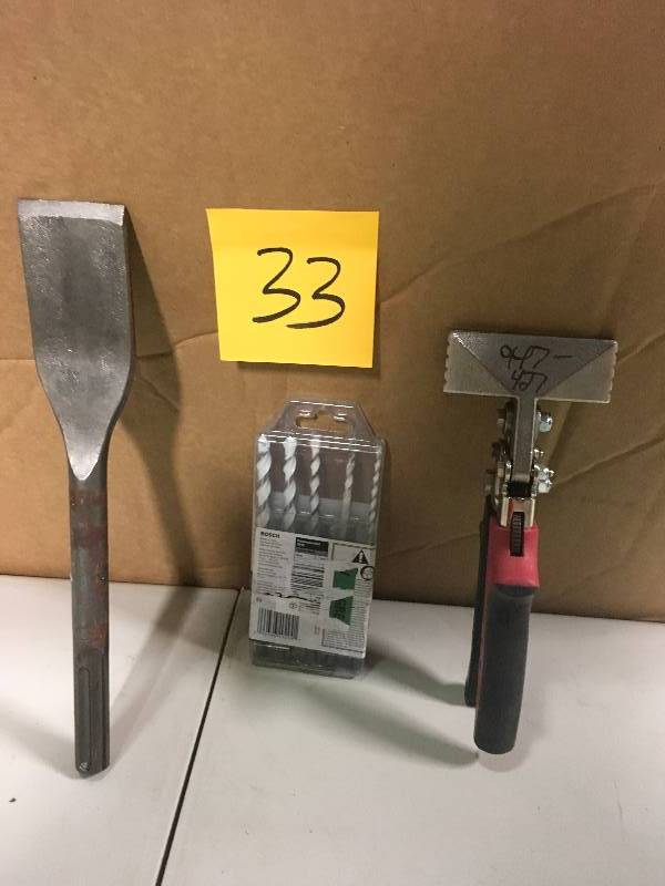 lot 33 image: Lot of assorted tools and hardware open pkgs not used