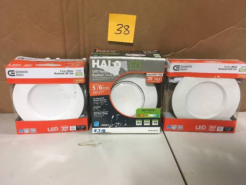 lot 38 image: Lot of 3 Halo Lights assorted open pkgs not used