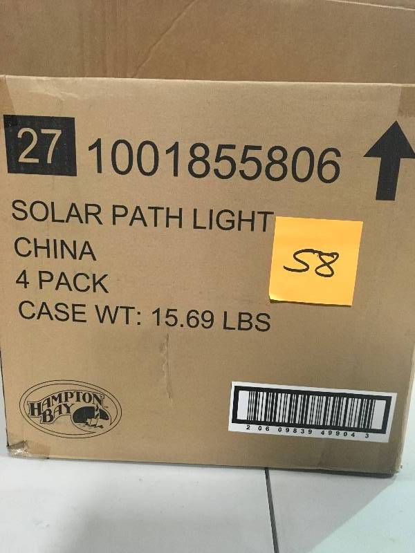 lot 58 image: Hampton Bay Solar Bronze Outdoor Integrated LED New Age Pagoda Landscape Path Light (2-Pack) new