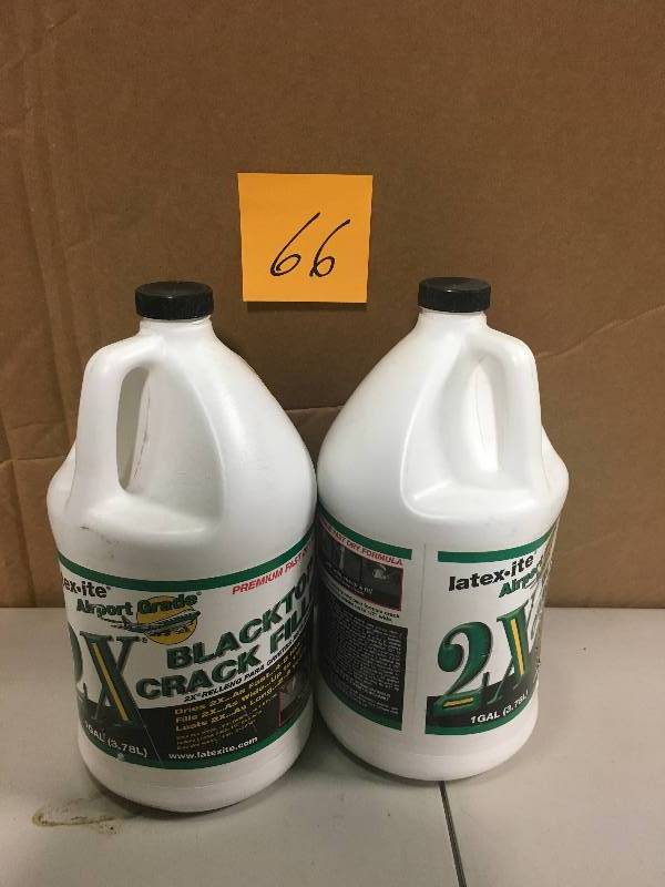lot 66 image: Lot of 2 - 1 Gal. 2X Premium Blacktop Crack Filler not used