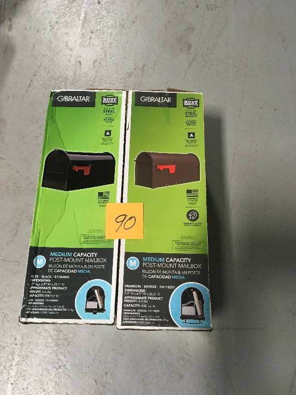 lot 90 image: Lot of 2 Mailboxes not used