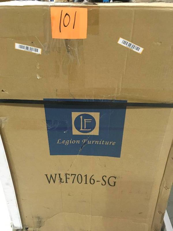 lot 101 image: Legion 24 in. Vanity in Silver Gray with 1.5 in. Porcelain Vanity Top in White with White Basin - WLF7016-SG new