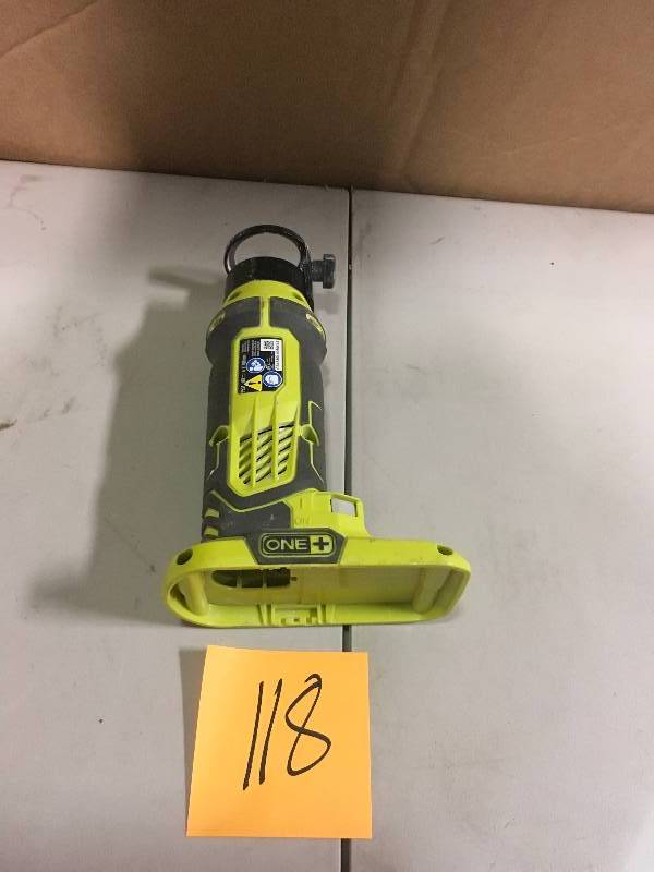 lot 118 image: Ryobi 18-Volt ONE Speed Saw Rotary Cutter (Tool Only) used in working condition