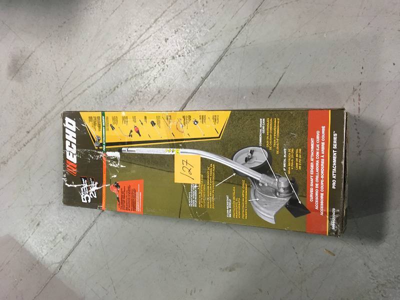 lot 127 image: ECHO PAS Edger Attachment not used open box