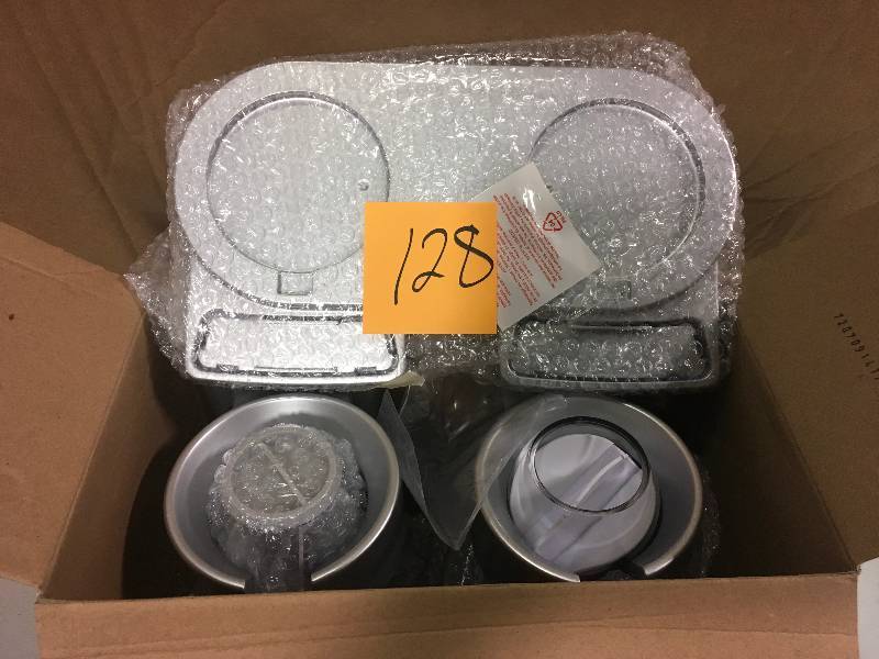 lot 128 image: Zevro-GAT202 Indispensable Dual-Canister Dry Food Dispenser not used