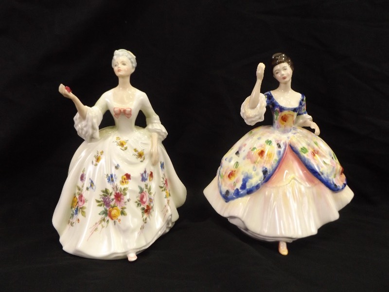 lot 29 image: 2 Vintage Royal Doulton Diana and Christine Figurines