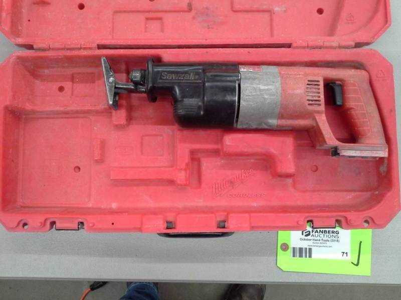 lot 71 image: Milwaukee 18V Sawzall Reciprocating Saw