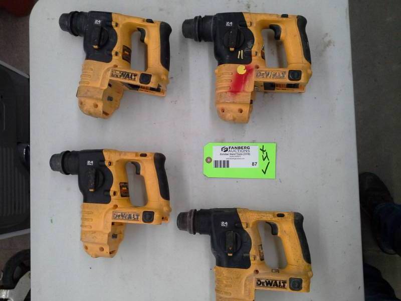 lot 87 image: Four Units - DeWalt DC223 24V SDS Hammer Drills