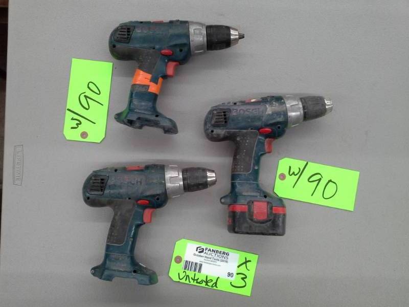 lot 90 image: Three Bosch Drills - (Needs Repair)