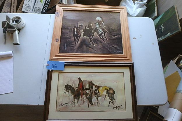lot 86 image: (2) Native Prints