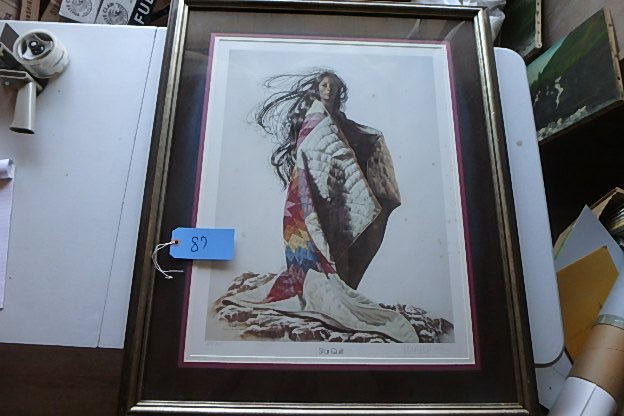 lot 87 image: Print Star Quilt