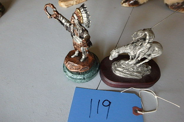 lot 119 image: Pewter Indian Figurines