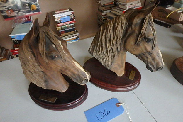 lot 126 image: Two Horse Heads
