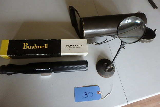lot 130 image: Bench Magnifier, Spotting Scope