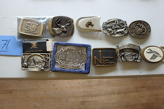 lot 171 image: Ten Belt Buckles