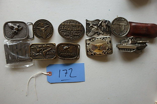 lot 172 image: Ten Belt Buckles