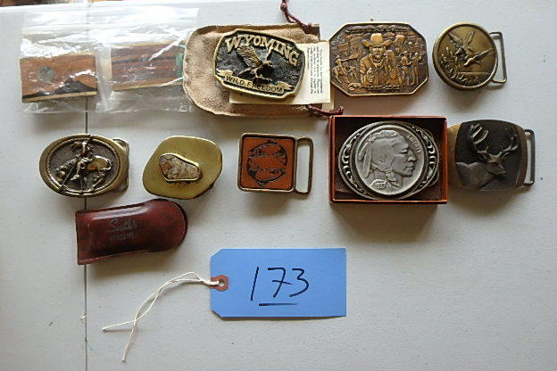 lot 173 image: Ten Belt Buckles