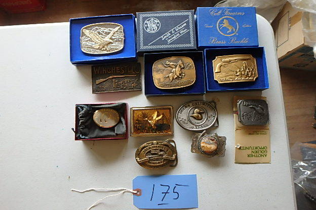 lot 175 image: Ten Belt Buckles