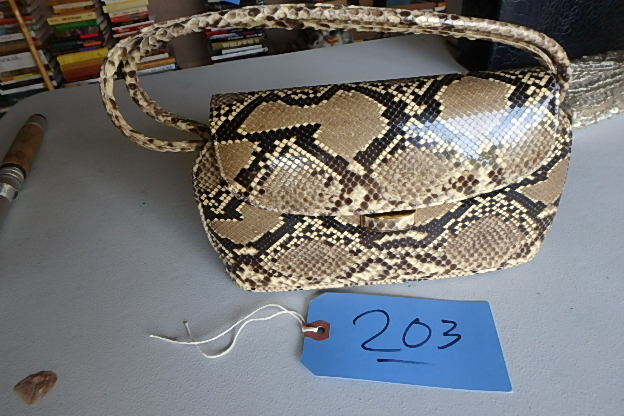 lot 203 image: Gold Pfeil Snakeskin Purse