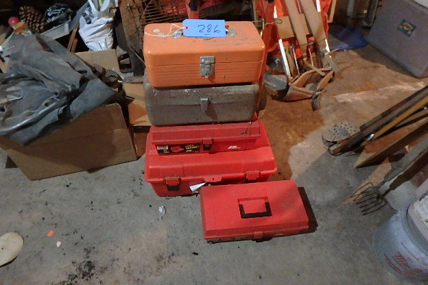 lot 286 image: Lot of Tool Boxes wContents