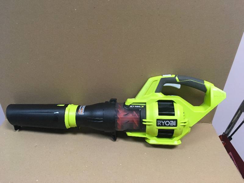 lot 15 image: Ryobi 110 MPH 480 CFM Variable-Speed Turbo 40-Volt Lithium-ion Cordless Jet Fan Leaf Blower - Battery and Charger Not Included