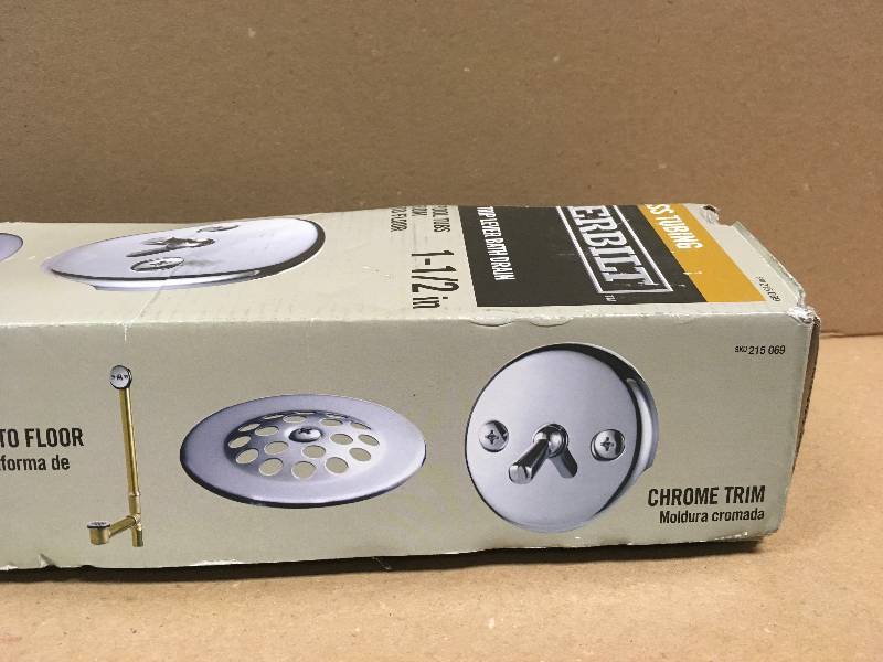 lot 33 image: Everbuilt TRip Lever Bath Drain in like new condition