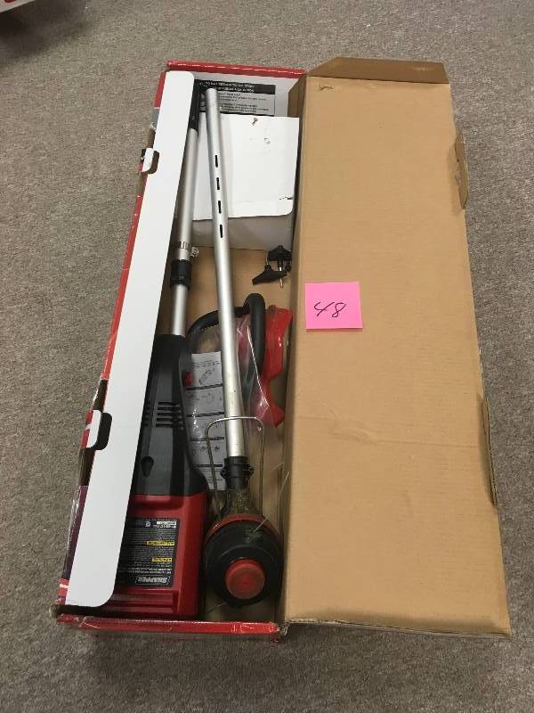 lot 48 image: Cordless String Trimmer 56-Volt Lithium-ion With Battery And Charger open in like new condition
