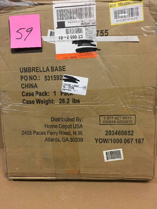 lot 59 image: Umbrella Base not used
