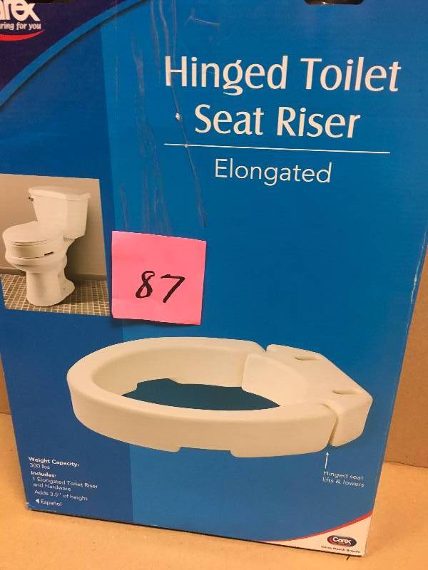 lot 87 image: Hinged Toilet Seat Raised not used