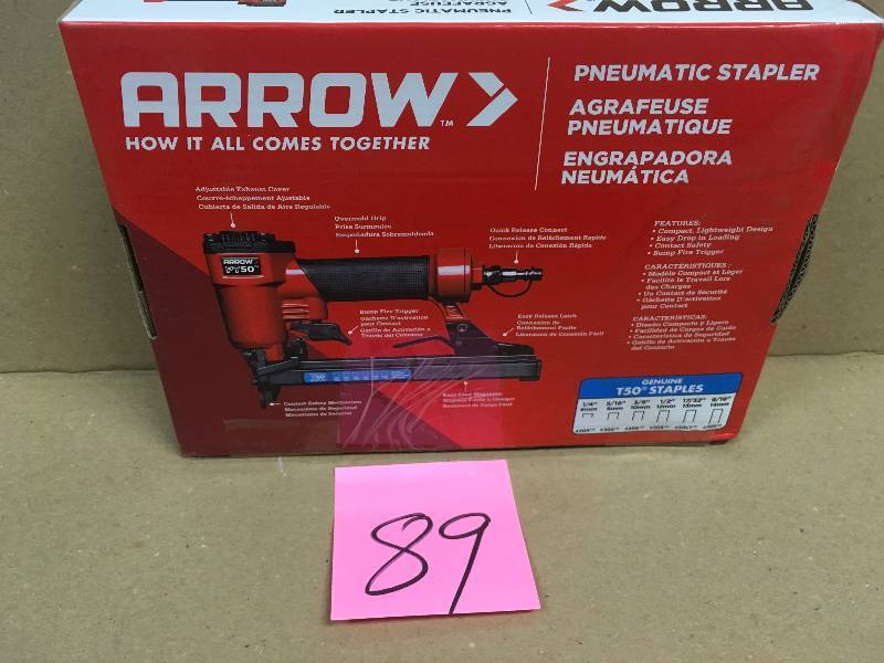 lot 89 image: Arrow Pneumatic Staple Gun in good condition