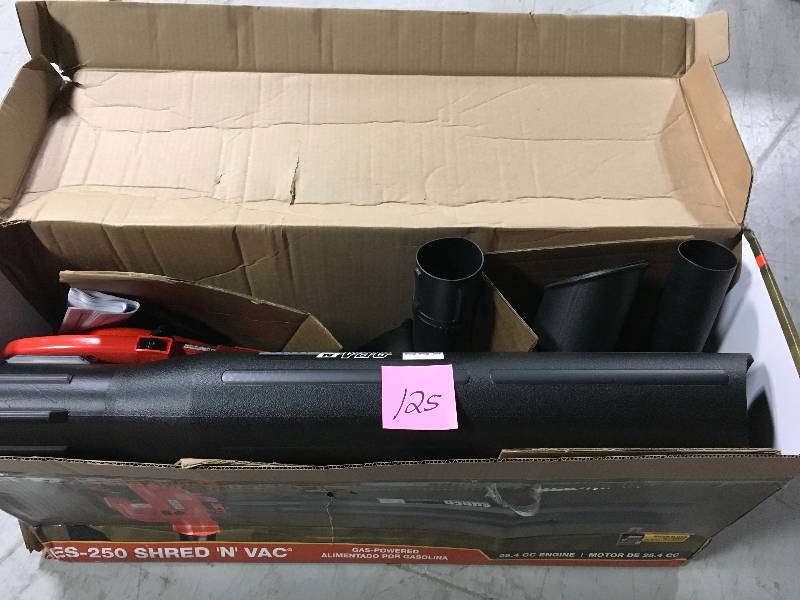 lot 125 image: ECHO 165 MPH 391 CFM 25.4cc Gas 2-Stroke Cycle Leaf Blower Vacuum in like new condition