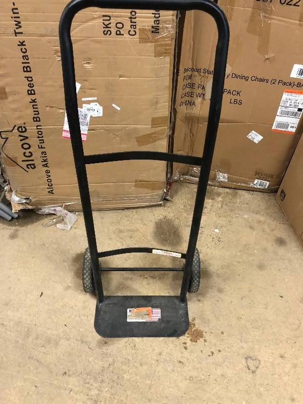 lot 133 image: Milwaukee Hand Trucks 30151 Flow Back Handle Truck with 7-Inch tires used in good condition