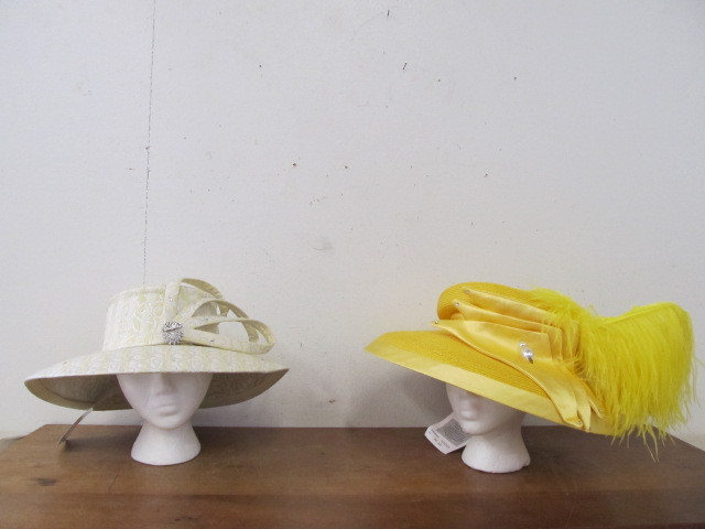 lot 76 image: 2 BRAND NEW wTags Fancy Ladies Hats