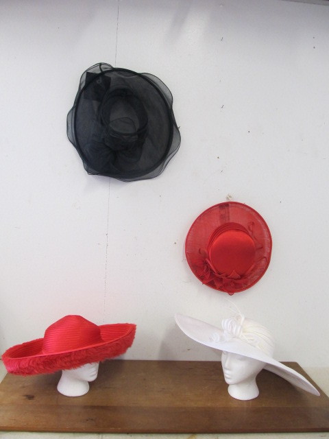 lot 78 image: Lot of 4 Ladies Fancy Hats - 2 Brand New with Tags