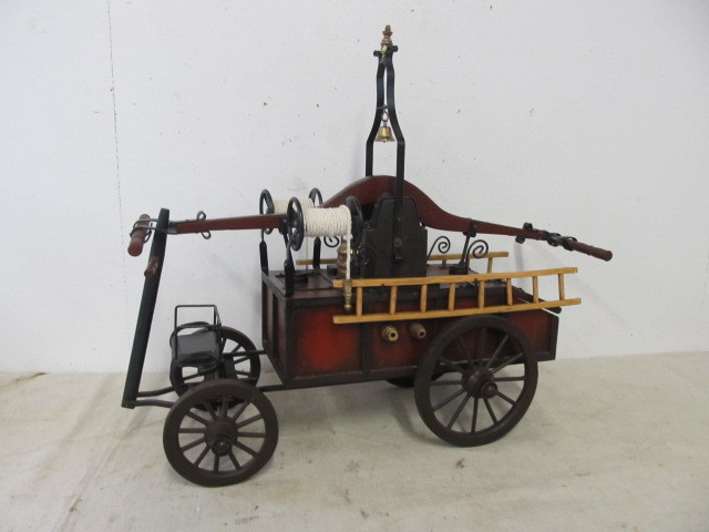 lot 178 image: Large Hand Painted Metal Antique Style Truck