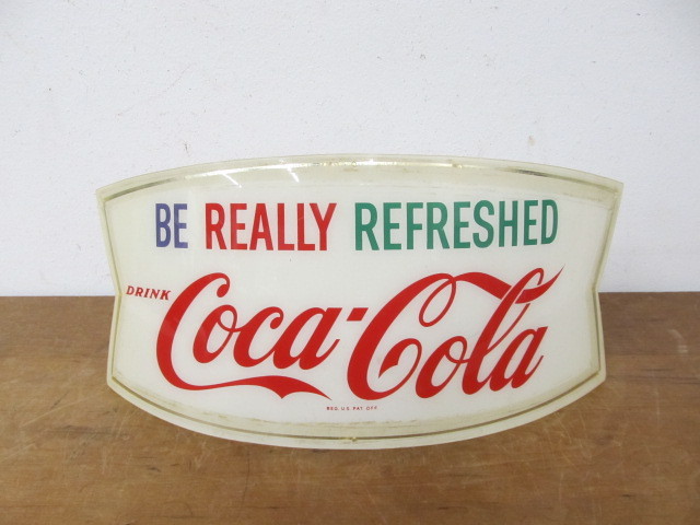 lot 184 image: Vintage COCA COLA Curved Advertising Sign