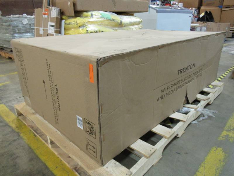 lot 5 image: TRENTON Wi-Fi SMART ELECTRIC FIREPLACE & MEDIA ENTERTAINMENT MANTEL