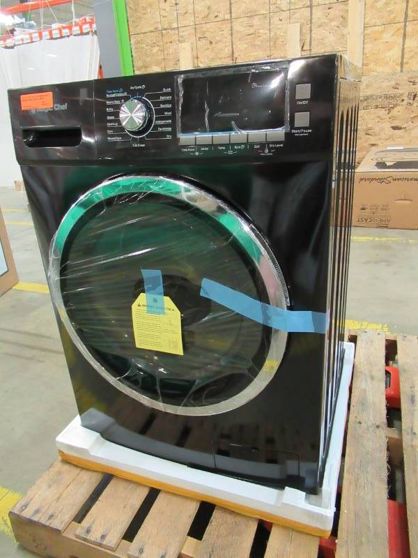 lot 14 image: MAGIC CHEF 2.0 CU. FT. ALL-IN-ONE WASHER AND VENTLESS ELECTRIC DRYER IN BLACK