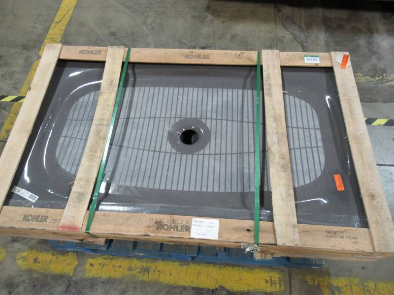 lot 20 image: KOHLER SALIENT SINGLE THRESHOLD SHOWER BASE IN THUNDER GREY