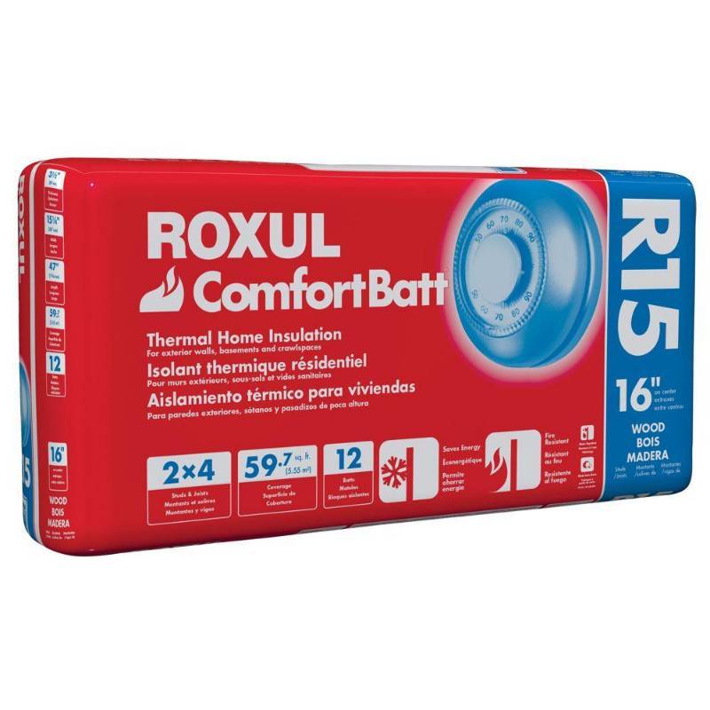 lot 31 image: COMFORTBATT 3-12 IN. X 15-14 IN. X 47 IN. R-15 FIRE RESISTANT STONE WOOL INSULATION